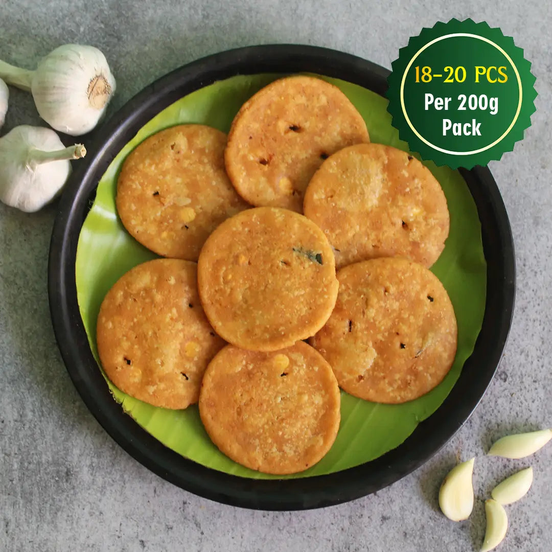 Garlic thattai Poondu Thattai தட்டை