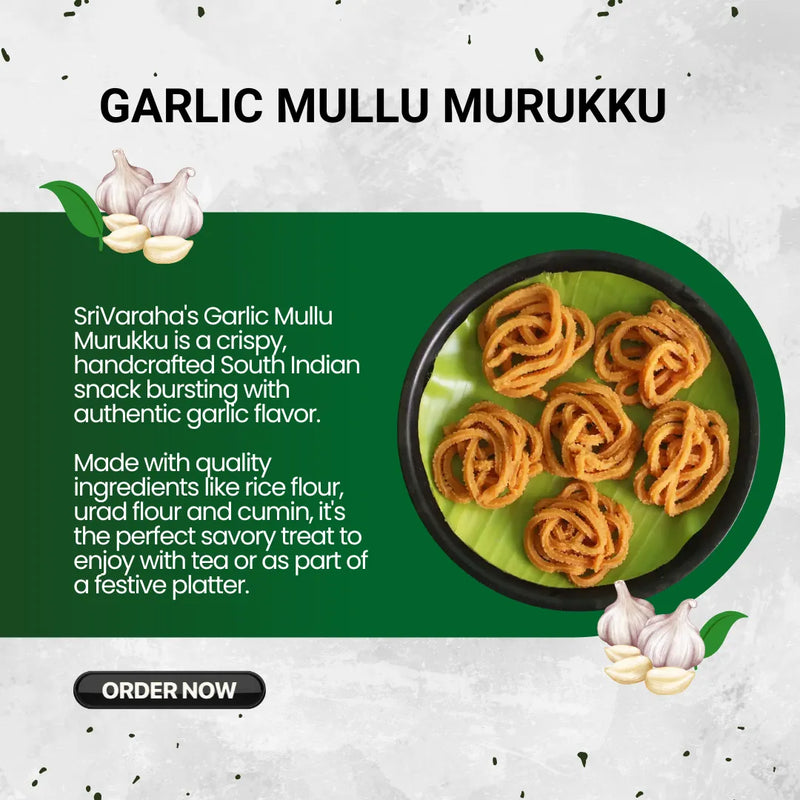 Garlic Mullu Murukku – Where Crunch Meets Bold Garlic Charm!