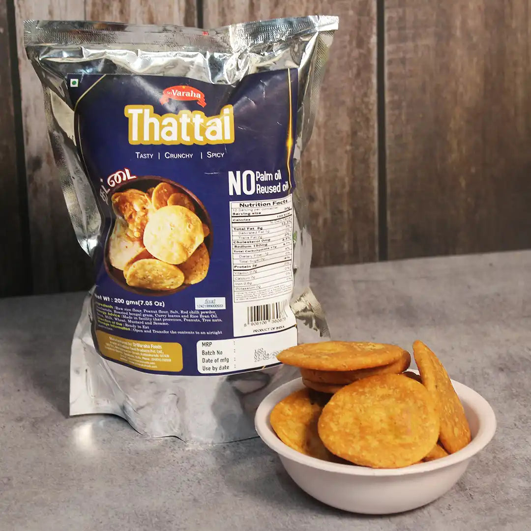 SriVaraha Foods Thattai Murukku Snacks தட்டை முறுக்கு