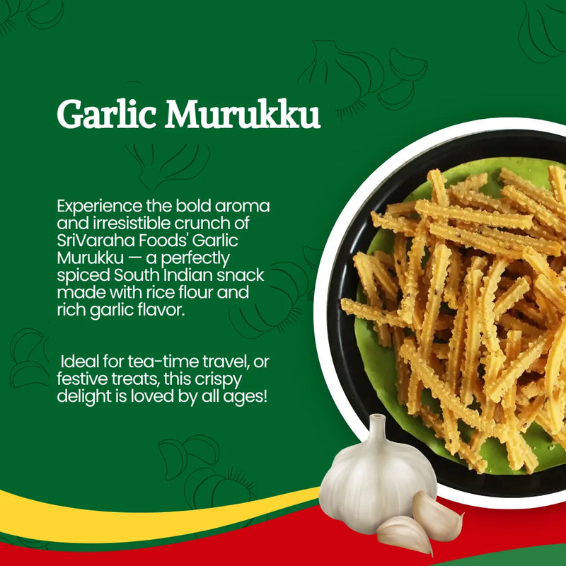Garlic Murukku – A Zesty Bite of Tradition