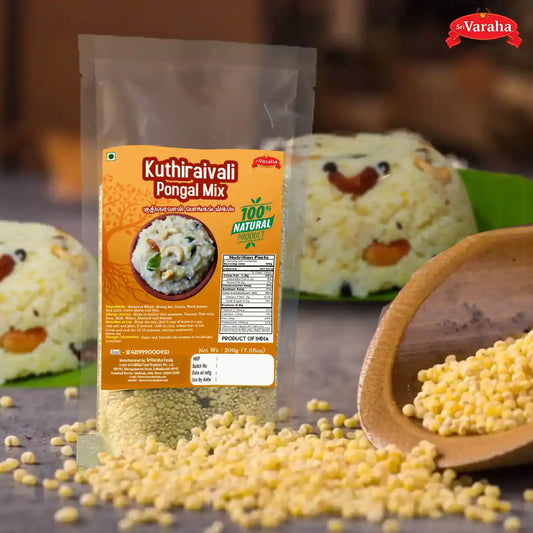 Kuthiraivali Pongal (Barnyard Millet Pongal) in Tamil