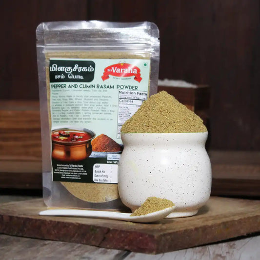 Pepper Cumin (Milagu Jeeragam) Rasam Recipe with Srivarahafoods Pepper Cumin Rasam Powder