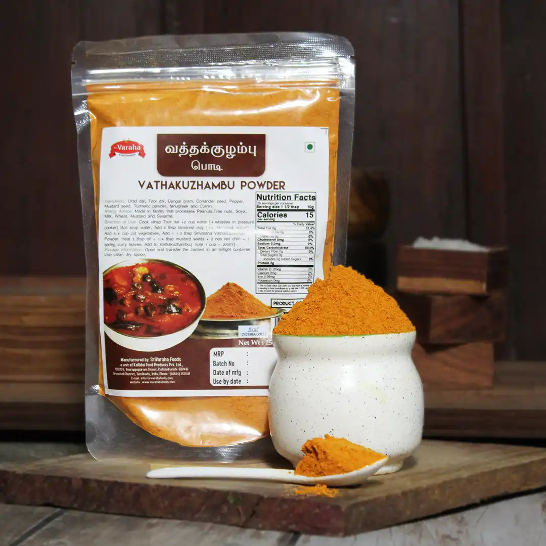 Authentic South Indian Vathakuzhambu Recipe with Sutta Appalam ...