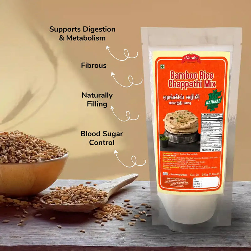 Bamboo Rice Chapathi & Poori Mix – Soft, healthy, and full of flavor!
