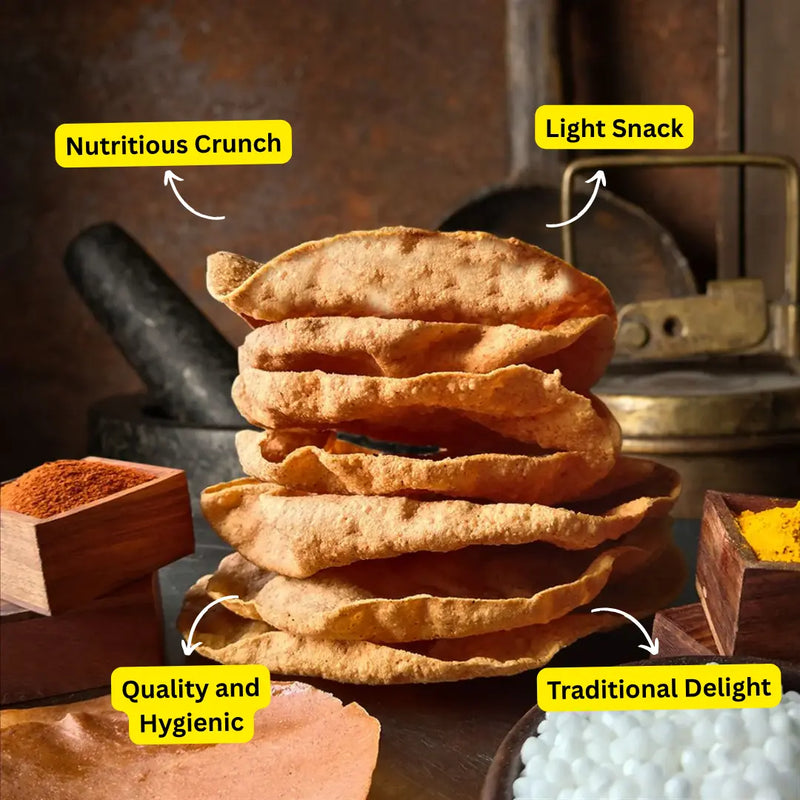 Kallidaikurichi Kizhangu (Tapioca) Appalam – Crunchy Tapioca Classic