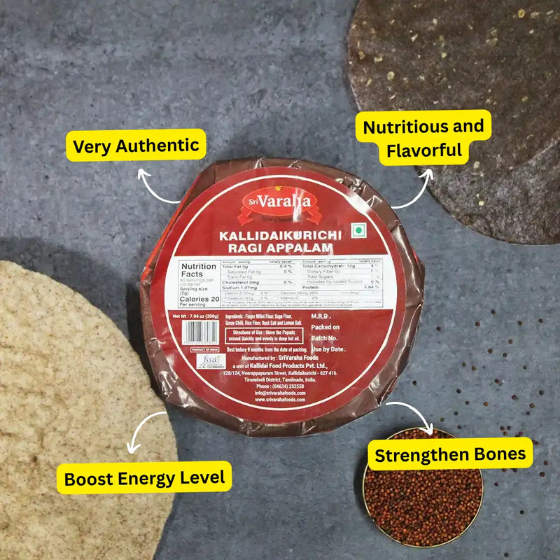 Kallidaikurichi Ragi Appalam – Native Crunch