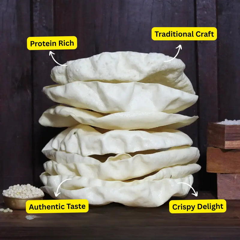 Kallidaikurichi Ulundhu (Urad Dal) Appalam – Classic South Indian Crisp