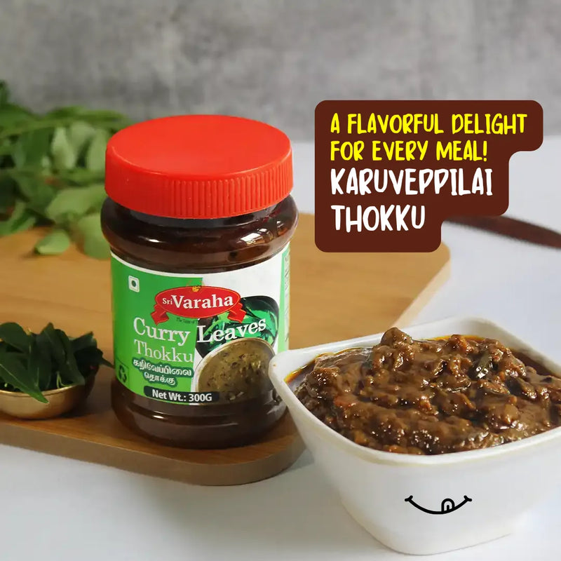 Karuveppilai Thokku – Spicy curry leaf magic!