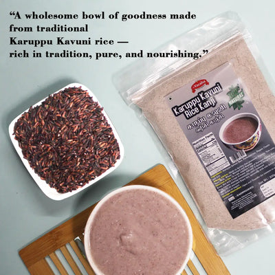 Karuppu Kavuni Kanji Mix 250g \ Black Rice Kanji Mix