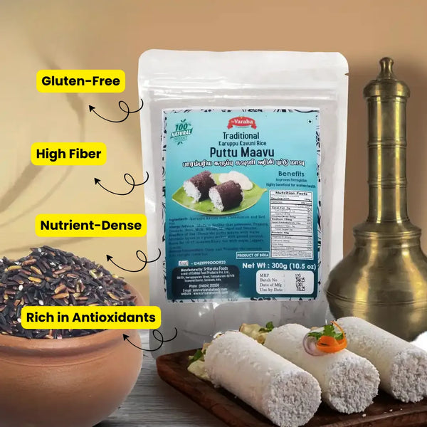 Karuppu Kavuni Rice Puttu Flour 300g