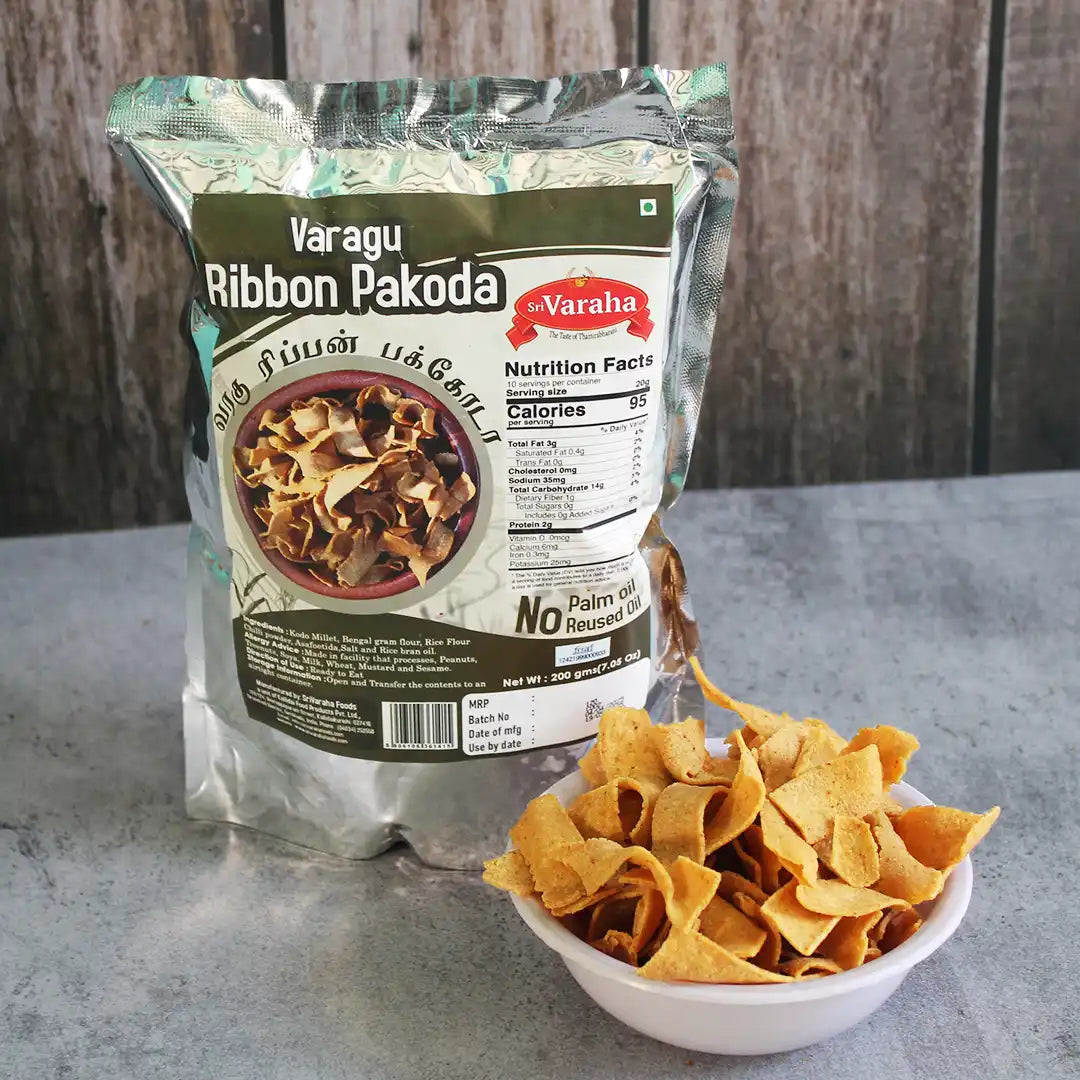 Varagu Ribbon Pakoda (Kodo Millet) 200g