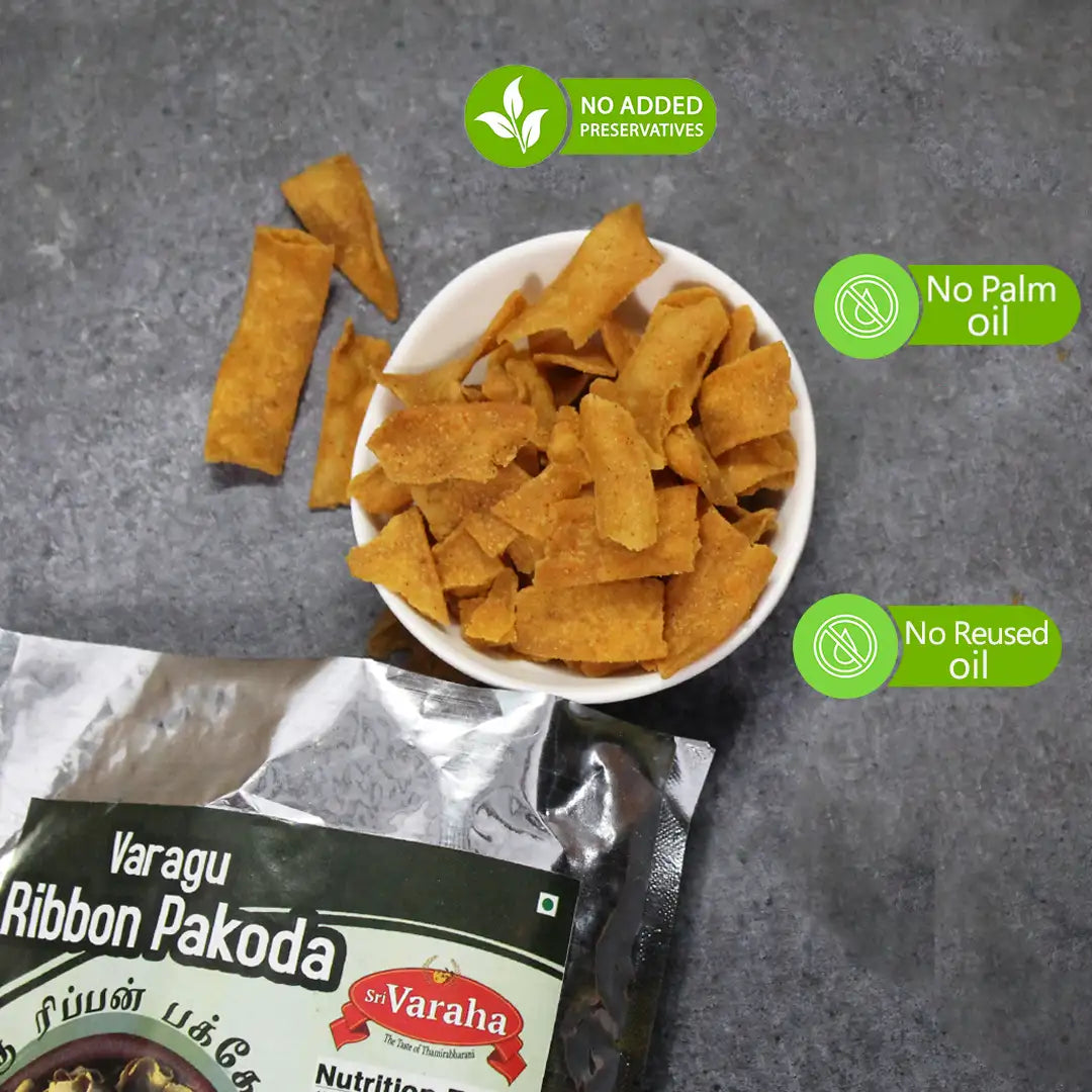 Varagu Ribbon Pakoda (Kodo Millet) 200g