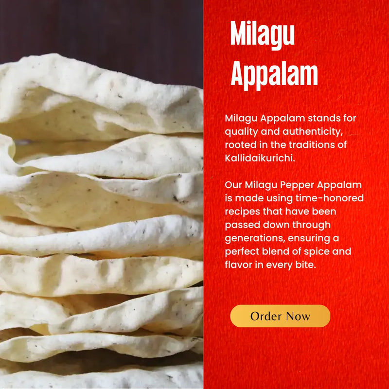 Crispy Milagu Appalam Made with Native Ingredients