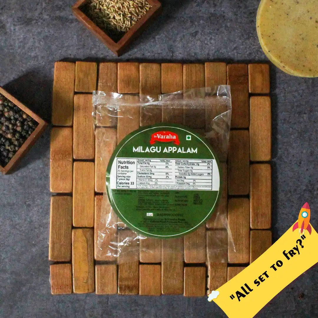 Pepper Papad Milagu Appalam மிளகு அப்பளம்