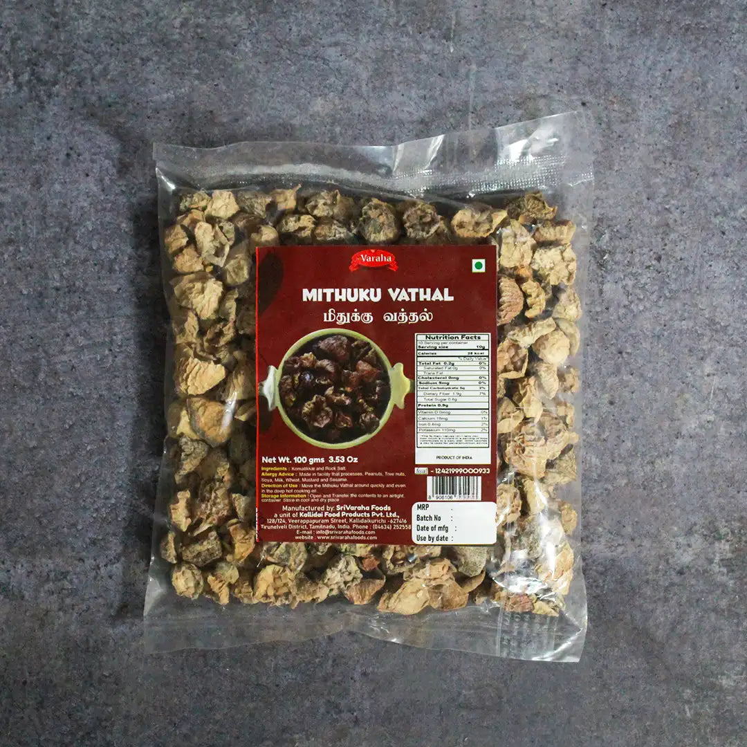 Sun-dried mithuku vathal