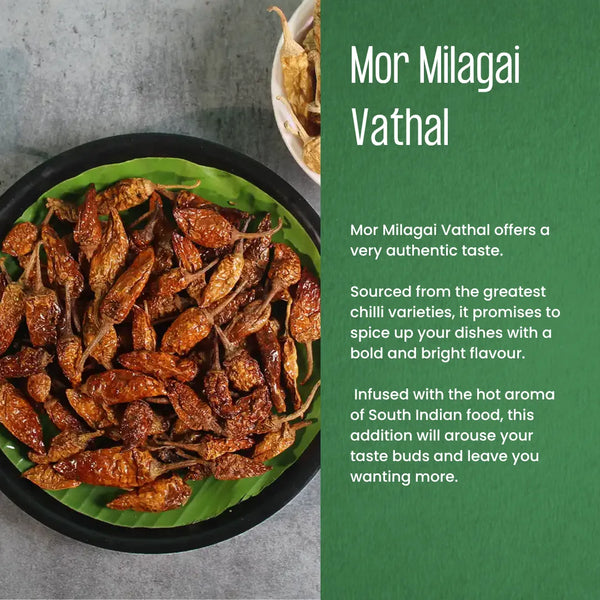 Mor Milagai Vathal (Sun Dried Curd Chillies) 100g