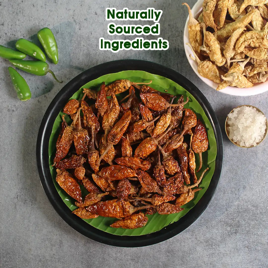 SriVaraha Foods Mor Milagai Vathal Sun dried Curd Chillies மோர் மிளகாய்