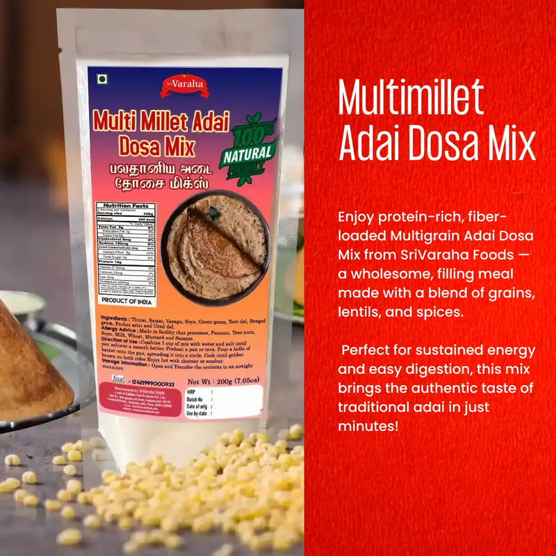 Multigrain Adai Dosa Mix – Crispy, healthy, and protein-packed!