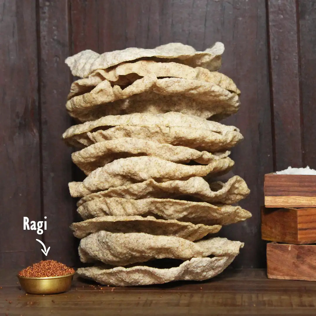 SriVaraha Foods Ragi Appalam Ragi Papad Finger Millet Nachani Papad ராகி அப்பளம்