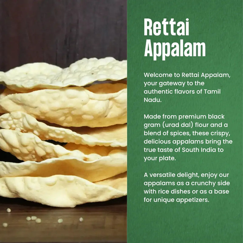 Classic Tamil-Style Rettai Appalam – Twice the Crunch