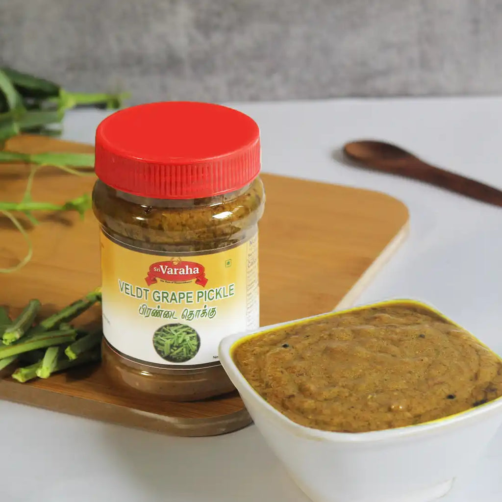 SriVaraha Foods Veldt Grape Pickle Pirandai Thokku Oorugai à®ªà®¿à®°à®£à¯à®Ÿà¯ˆ à®¤à¯Šà®•à¯à®•à¯