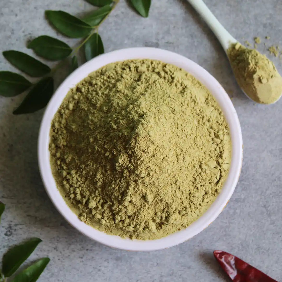 SriVarahaFoods Curry Leaves Karuveppilai Powder Podi à®•à®±à®¿à®µà¯‡à®ªà¯à®ªà®¿à®²à¯ˆ à®ªà¯Šà®Ÿà®¿ Main image