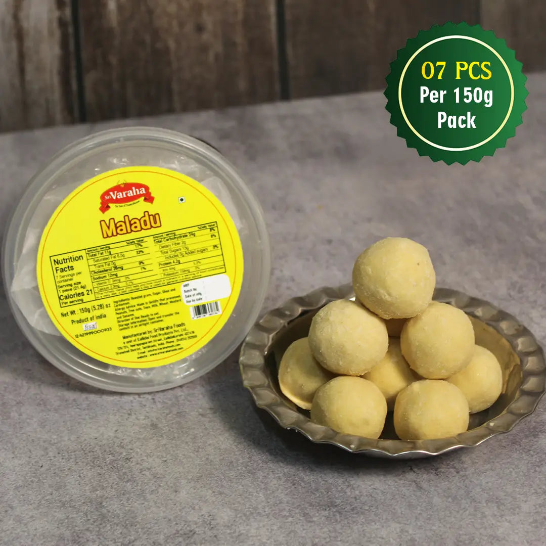 SriVaraha Foods Maladu Maa Ladoo Maa Laddu Sweets மாலாடு 150g
