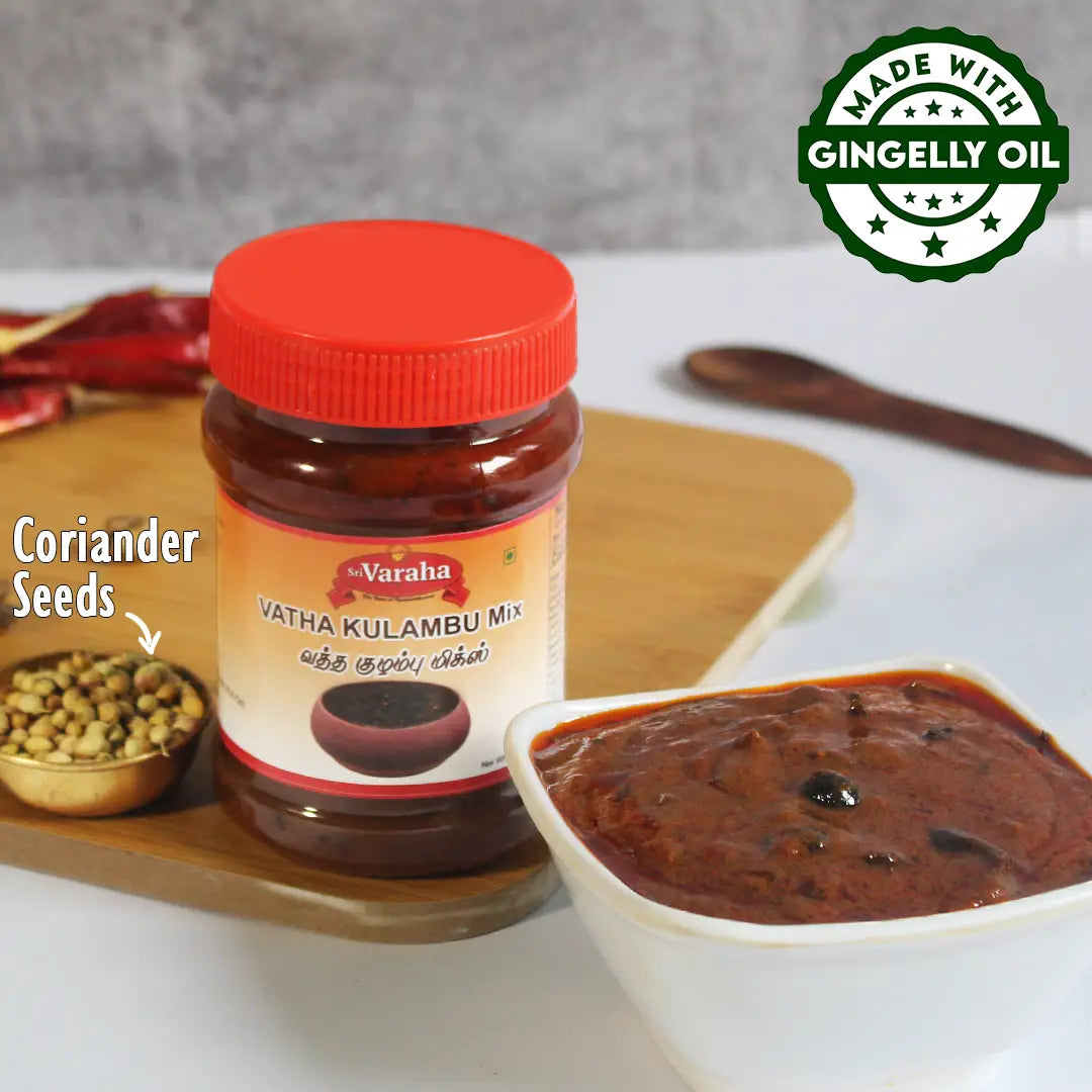 SriVaraha Foods Vatha Kuzhambu Mix Paste Vatha Kulambu Ready to mix வத்த குழம்பு