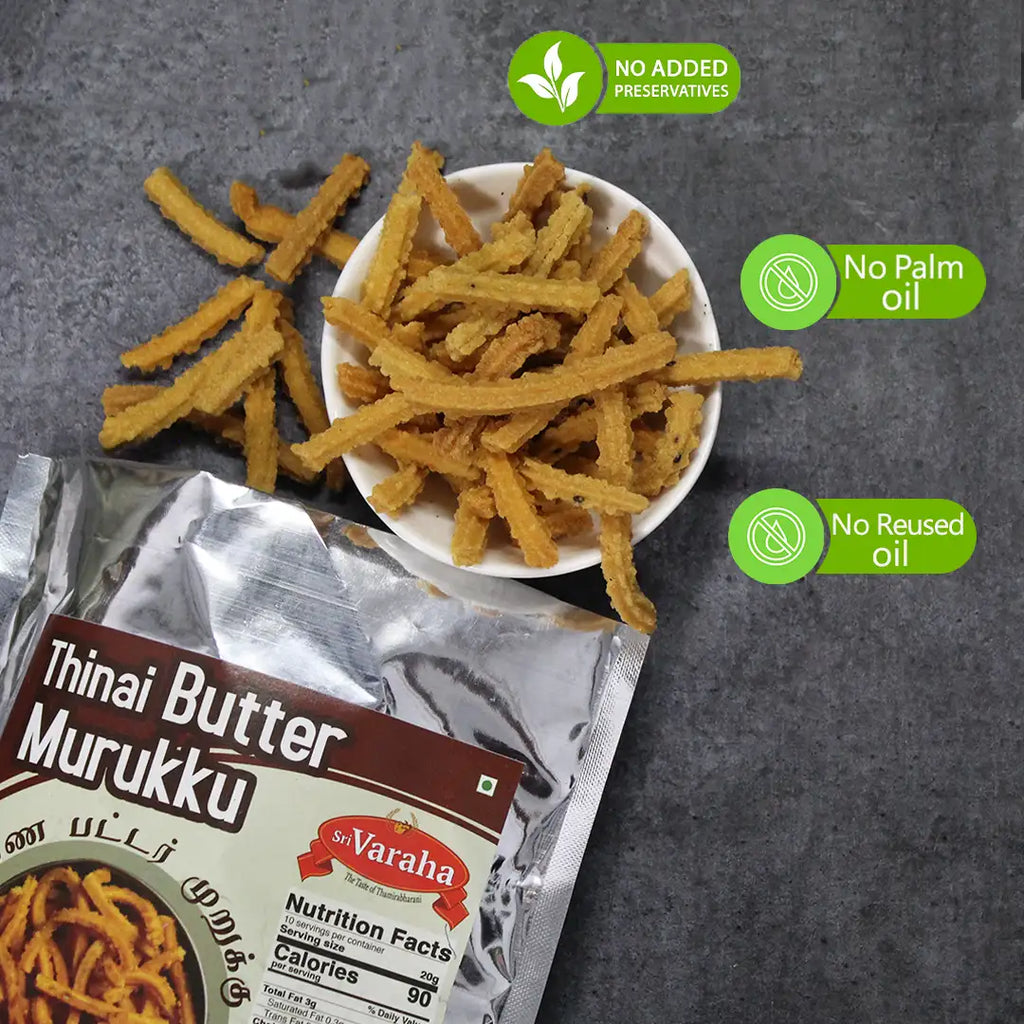 Thinai Butter Murukku (Foxtail Millet) 200g