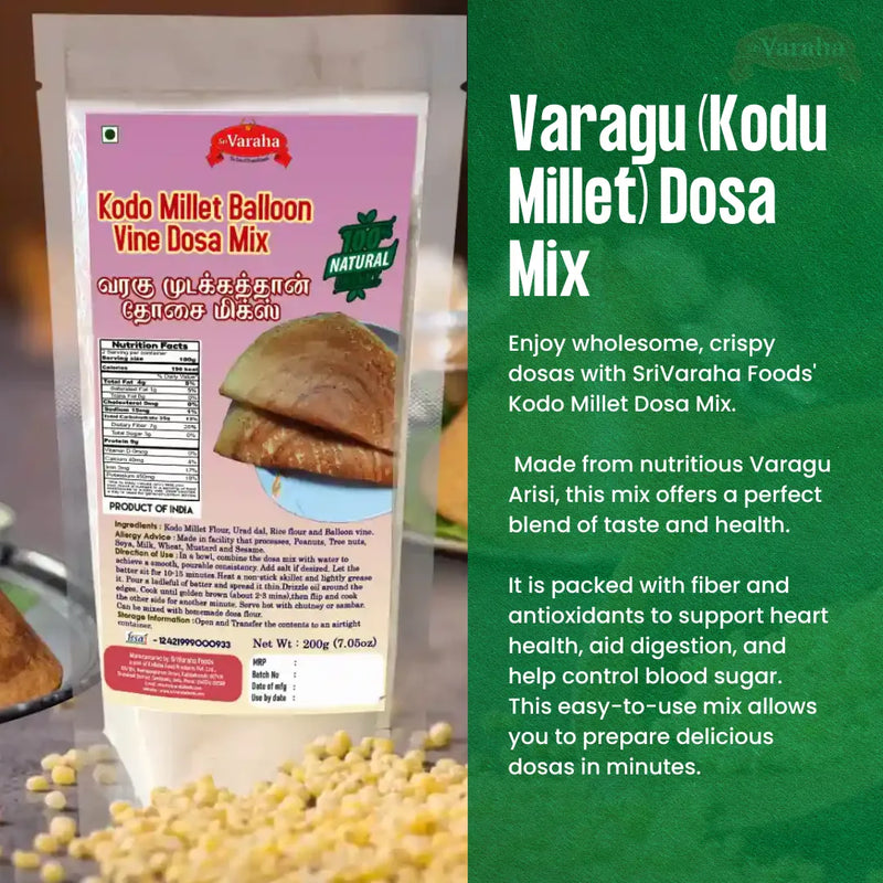 Kodo Millet Dosa Mix – Rooted in Heritage, Rich in Nutrition