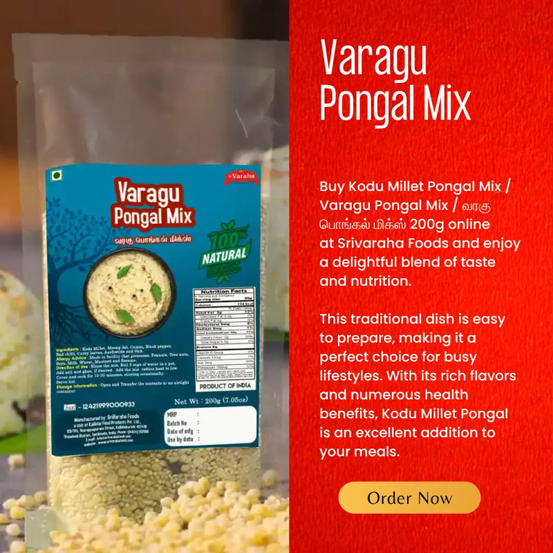 Varagu Pongal Mix – Simple, Nourishing, and Soulful